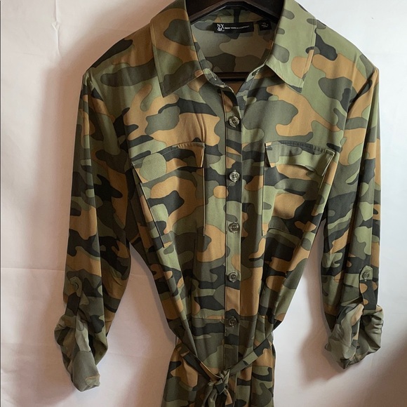 New York & Company Pants - New York & Company Camouflage Romper Suit